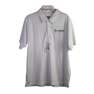 NWT Green Gables Lodge Men's Large White Short Sleeve Polo Golf Shirt